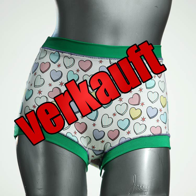 günstige handgemachte preiswerte gemusterte High waist Hotpant aus Baumwolle, Unterwäsche für Damen