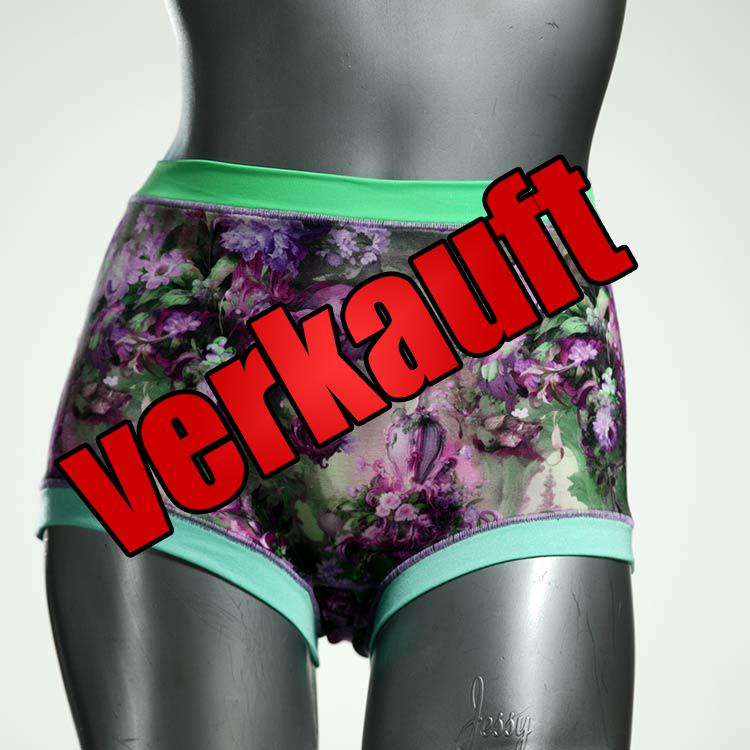 nachhaltige gemusterte handgemachte günstige High waist Hotpant aus Baumwolle, Unterwäsche für Damen