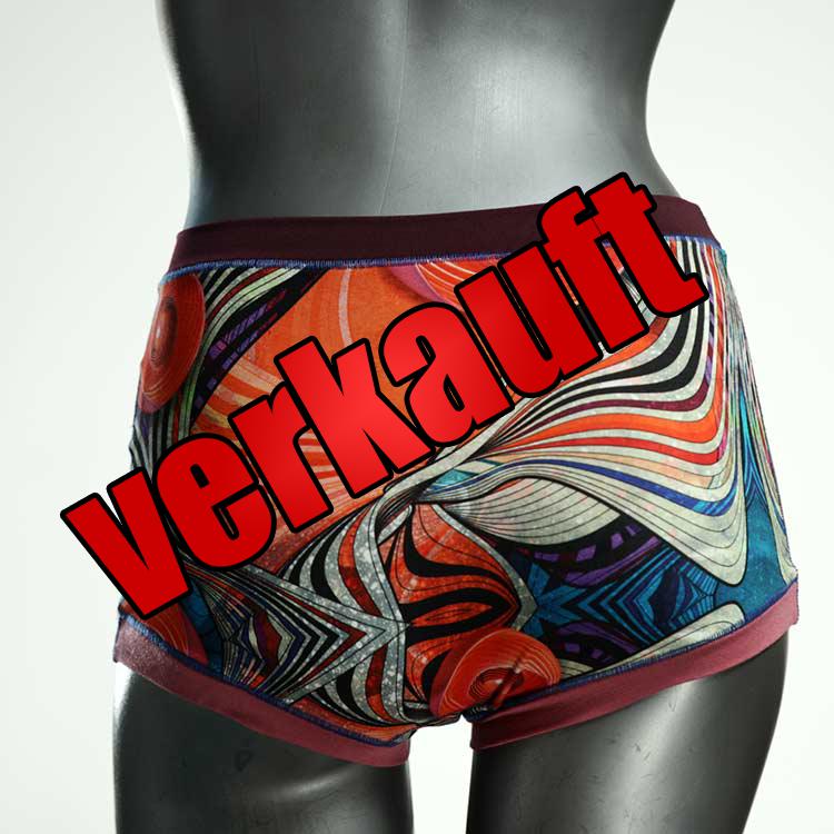 handgemachte nachhaltige schöne bunte High waist Hotpant aus Baumwolle, Unterwäsche für Damen