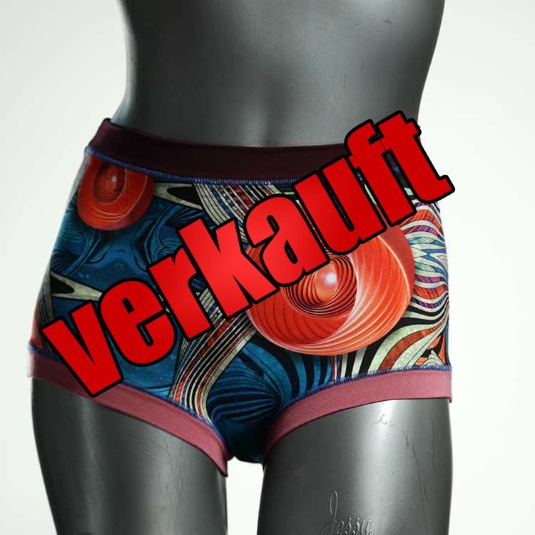 handgemachte nachhaltige schöne bunte High waist Hotpant aus Baumwolle, Unterwäsche für Damen