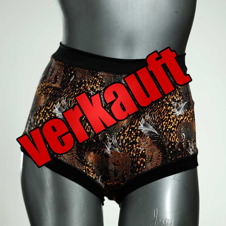 bunte farbige handgemachte ökologische High waist Hotpant aus Baumwolle, Unterwäsche für Damen