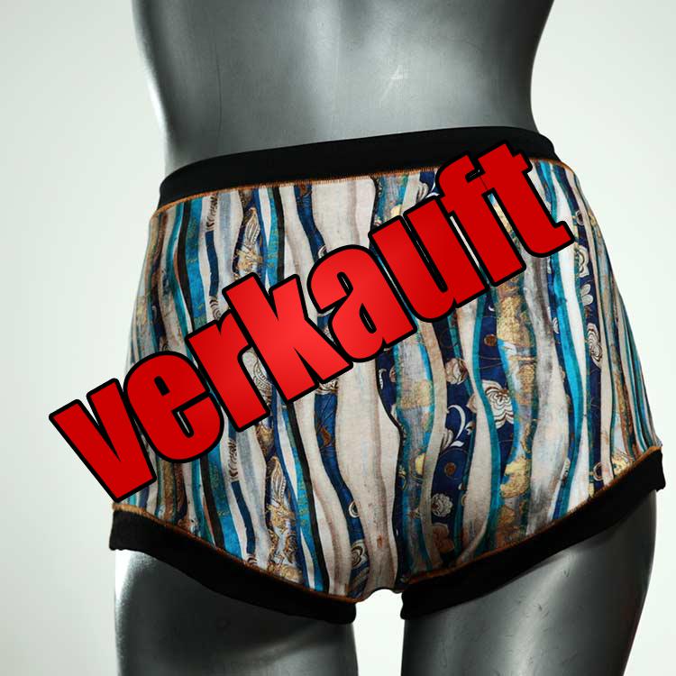 bunte handgemachte farbige nachhaltige High waist Hotpant aus Baumwolle, Unterwäsche für Damen