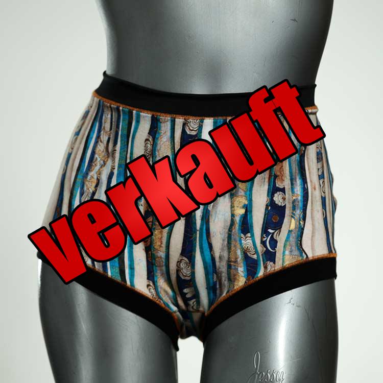 bunte handgemachte farbige nachhaltige High waist Hotpant aus Baumwolle, Unterwäsche für Damen