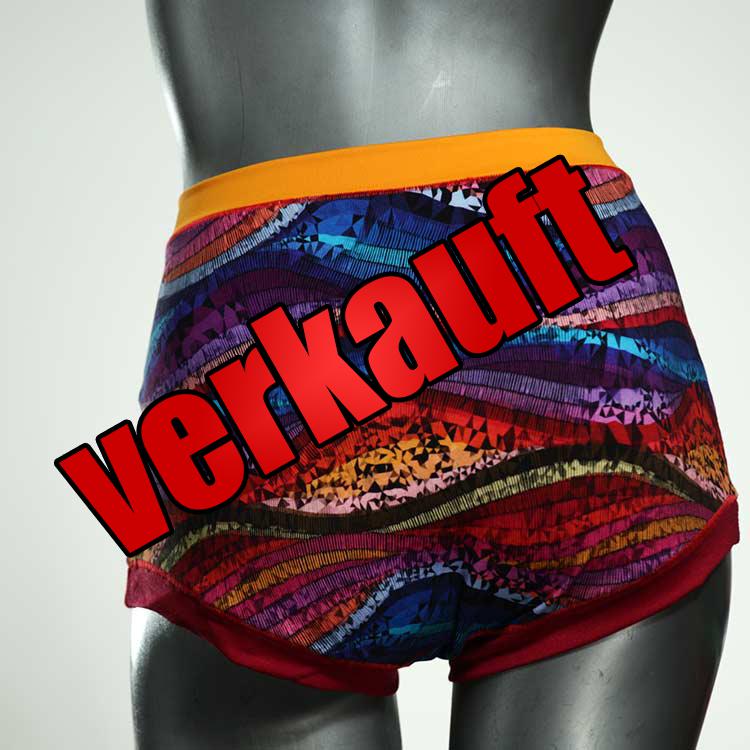 nachhaltige sexy gemusterte bunte High waist Hotpant aus Baumwolle, Unterwäsche für Damen