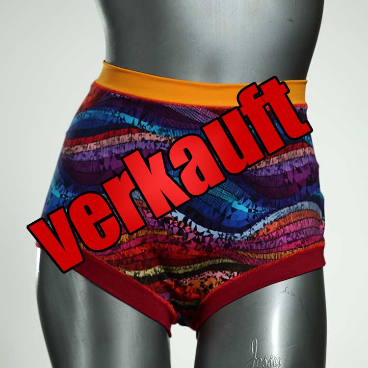 nachhaltige sexy gemusterte bunte High waist Hotpant aus Baumwolle, Unterwäsche für Damen