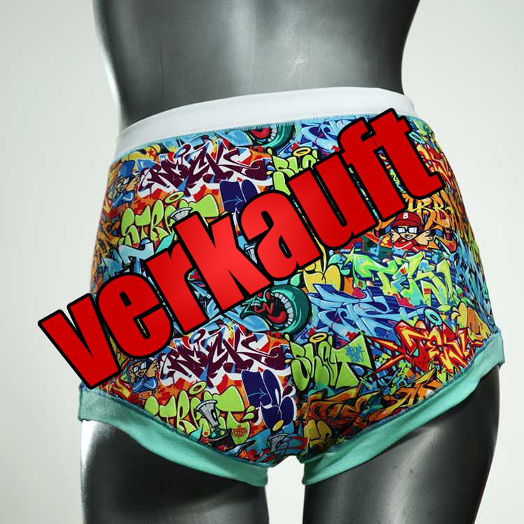 bequeme nachhaltige preiswerte gemusterte High waist Hotpant aus Baumwolle, Unterwäsche für Damen