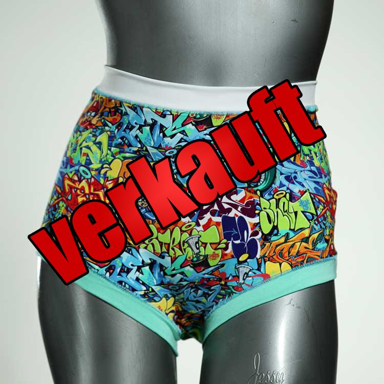 bequeme nachhaltige preiswerte gemusterte High waist Hotpant aus Baumwolle, Unterwäsche für Damen