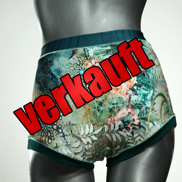 farbige ökologische preiswerte bunte High waist Hotpant aus Baumwolle, Unterwäsche für Damen