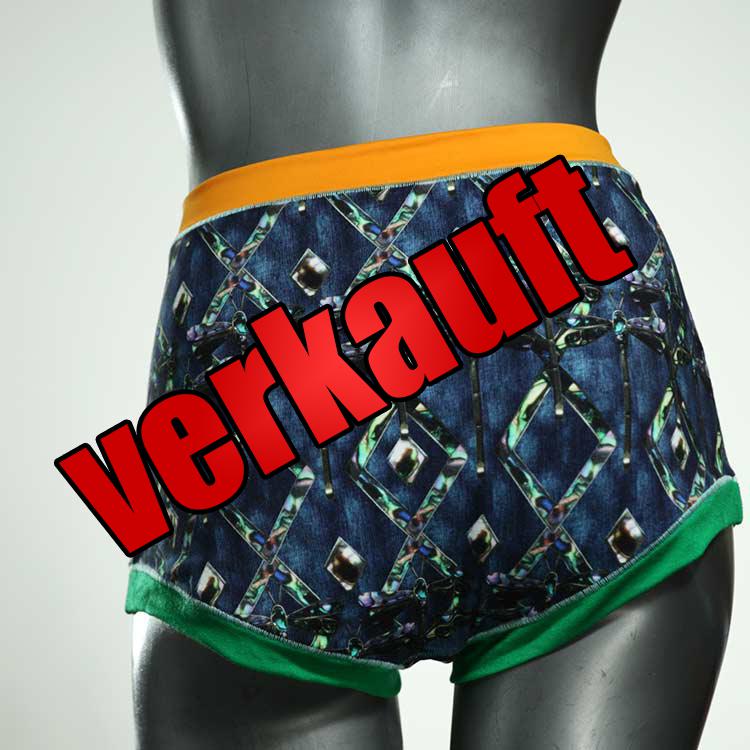 schöne gemusterte bunte preiswerte High waist Hotpant aus Baumwolle, Unterwäsche für Damen