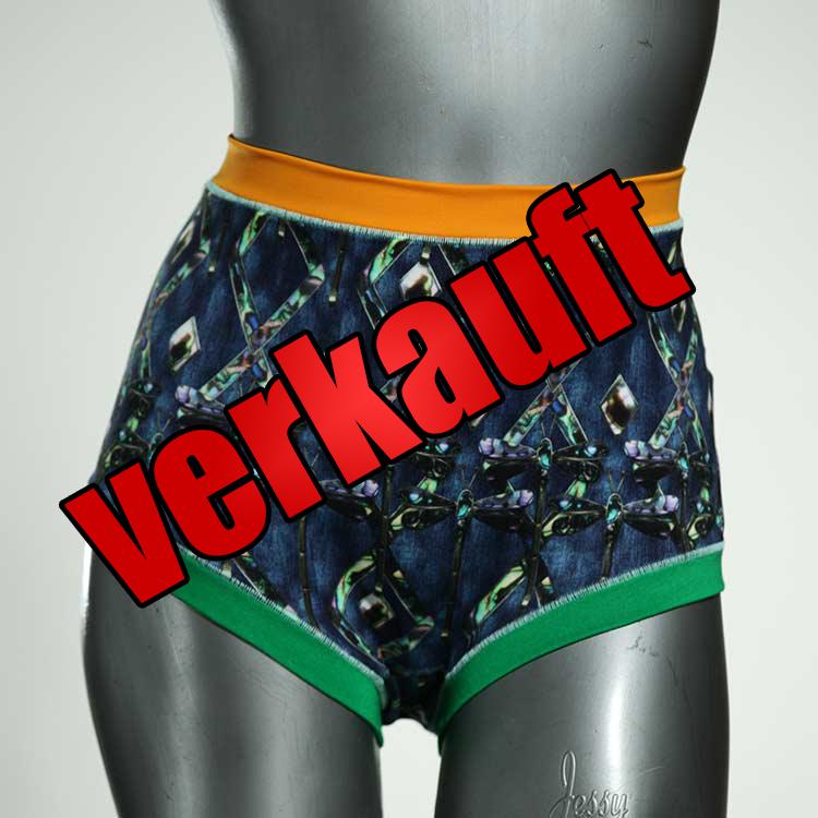 schöne gemusterte bunte preiswerte High waist Hotpant aus Baumwolle, Unterwäsche für Damen