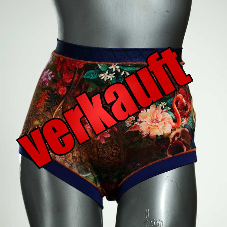 farbige gemusterte handgemachte bunte High waist Hotpant aus Baumwolle, Unterwäsche für Damen