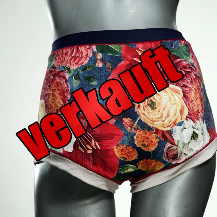gemusterte günstige ökologische preiswerte High waist Hotpant aus Baumwolle, Unterwäsche für Damen