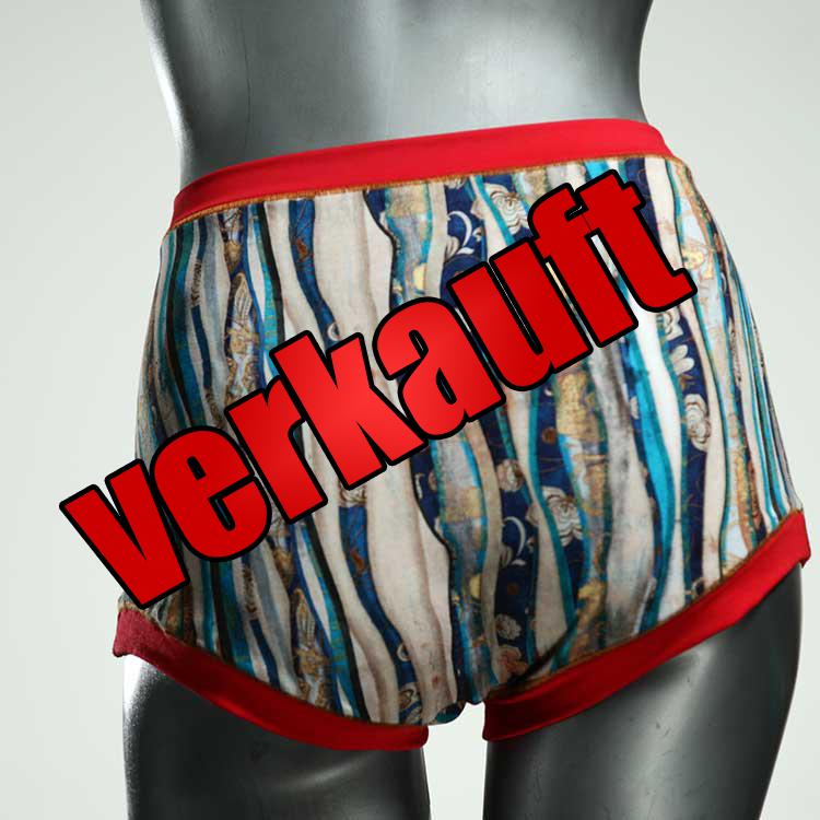 bequeme nachhaltige gemusterte handgemachte High waist Hotpant aus Baumwolle, Unterwäsche für Damen
