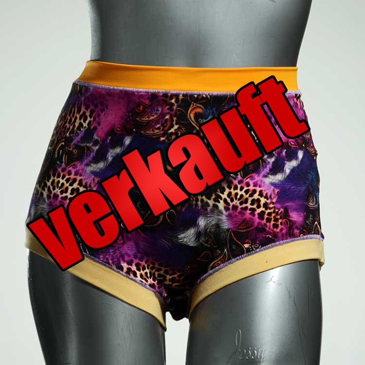 günstige gemusterte farbige ökologische High waist Hotpant aus Baumwolle, Unterwäsche für Damen