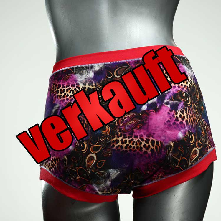 farbige gemusterte ökologische attraktive High waist Hotpant aus Baumwolle, Unterwäsche für Damen
