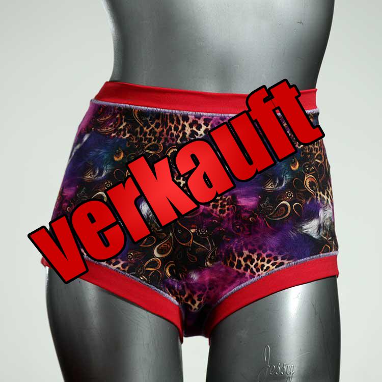 farbige gemusterte ökologische attraktive High waist Hotpant aus Baumwolle, Unterwäsche für Damen