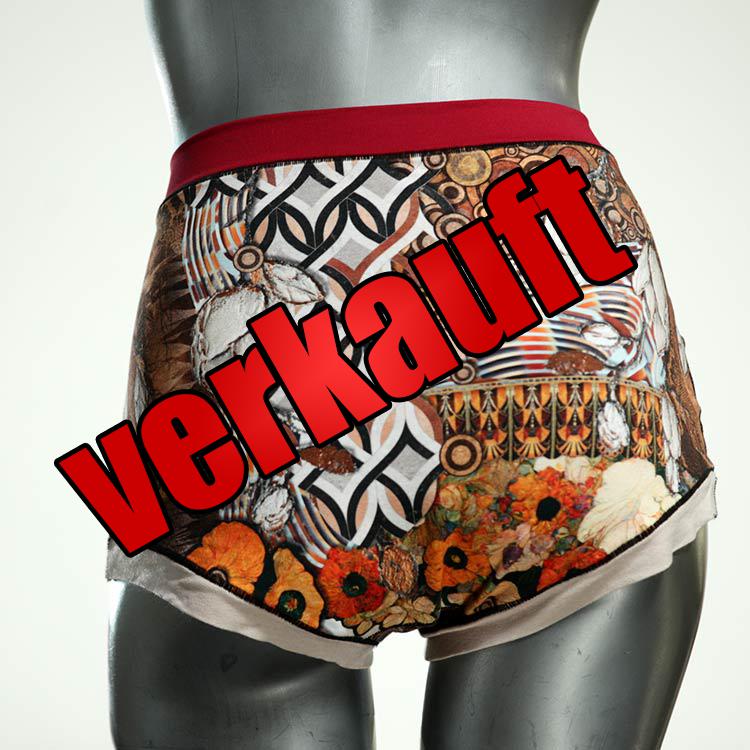 handgemachte ökologische gemusterte schöne High waist Hotpant aus Baumwolle, Unterwäsche für Damen