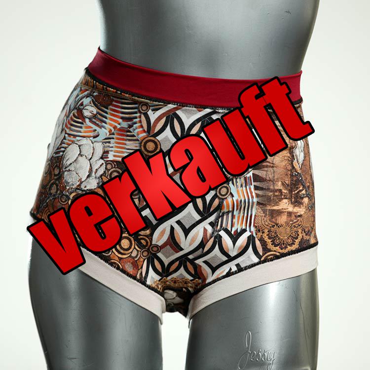 handgemachte ökologische gemusterte schöne High waist Hotpant aus Baumwolle, Unterwäsche für Damen