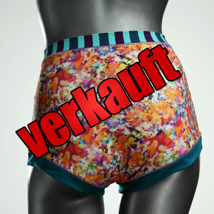 bunte nachhaltige handgemachte günstige High waist Hotpant aus Baumwolle, Unterwäsche für Damen