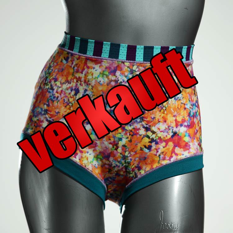 bunte nachhaltige handgemachte günstige High waist Hotpant aus Baumwolle, Unterwäsche für Damen
