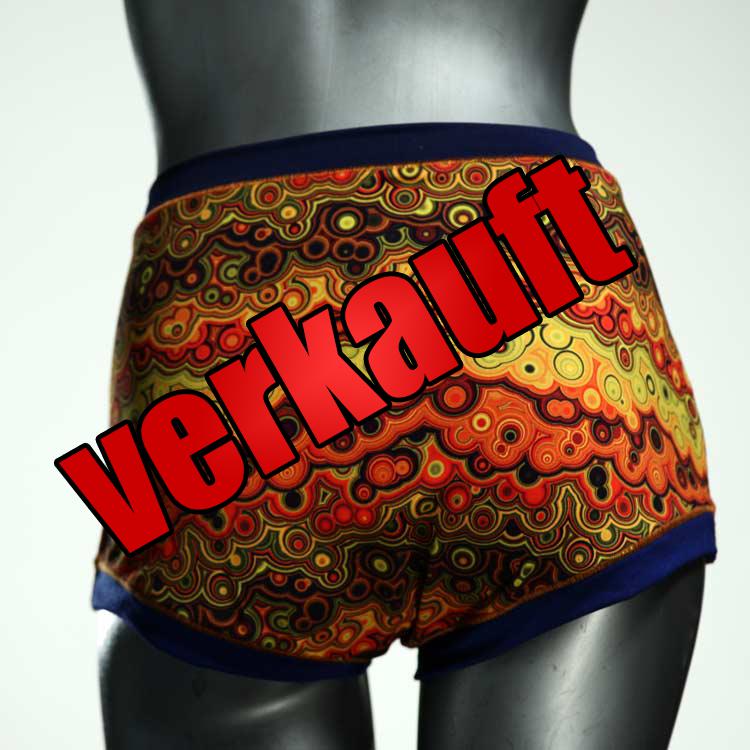 gemusterte farbige bequeme ökologische High waist Hotpant aus Baumwolle, Unterwäsche für Damen