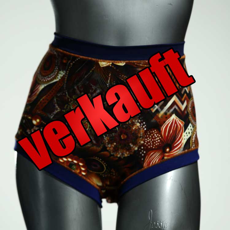 gemusterte farbige bequeme ökologische High waist Hotpant aus Baumwolle, Unterwäsche für Damen
