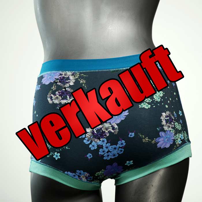 bequeme bunte gemusterte ökologische High waist Hotpant aus Baumwolle, Unterwäsche für Damen