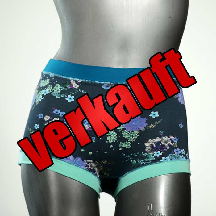 bequeme bunte gemusterte ökologische High waist Hotpant aus Baumwolle, Unterwäsche für Damen