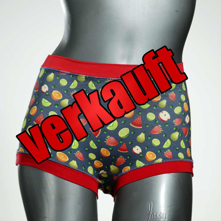 farbige nachhaltige ökologische handgemachte High waist Hotpant aus Baumwolle, Unterwäsche für Damen