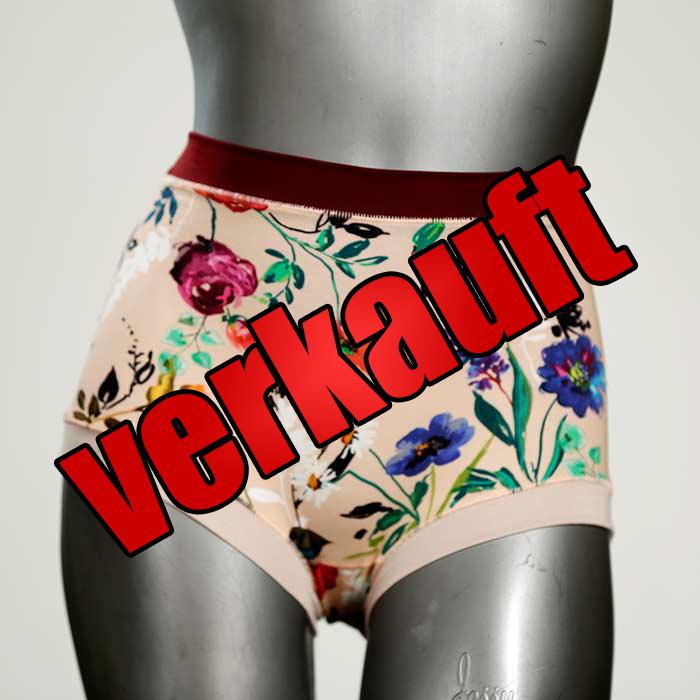 preiswerte gemusterte farbige ökologische High waist Hotpant aus Baumwolle, Unterwäsche für Damen