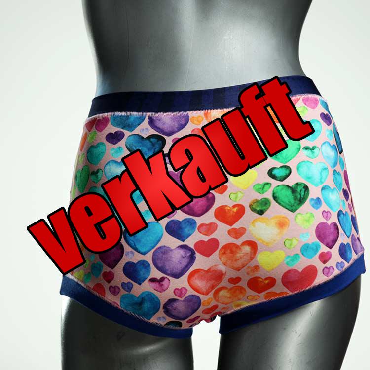 farbige bequeme handgemachte gemusterte Highwaist aus Biobaumwolle, Unterwäsche für Damen