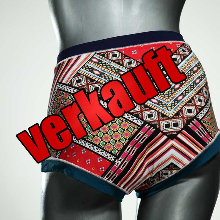 schöne gemusterte sexy handgemachte High waist Hotpant aus Baumwolle, Unterwäsche für Damen
