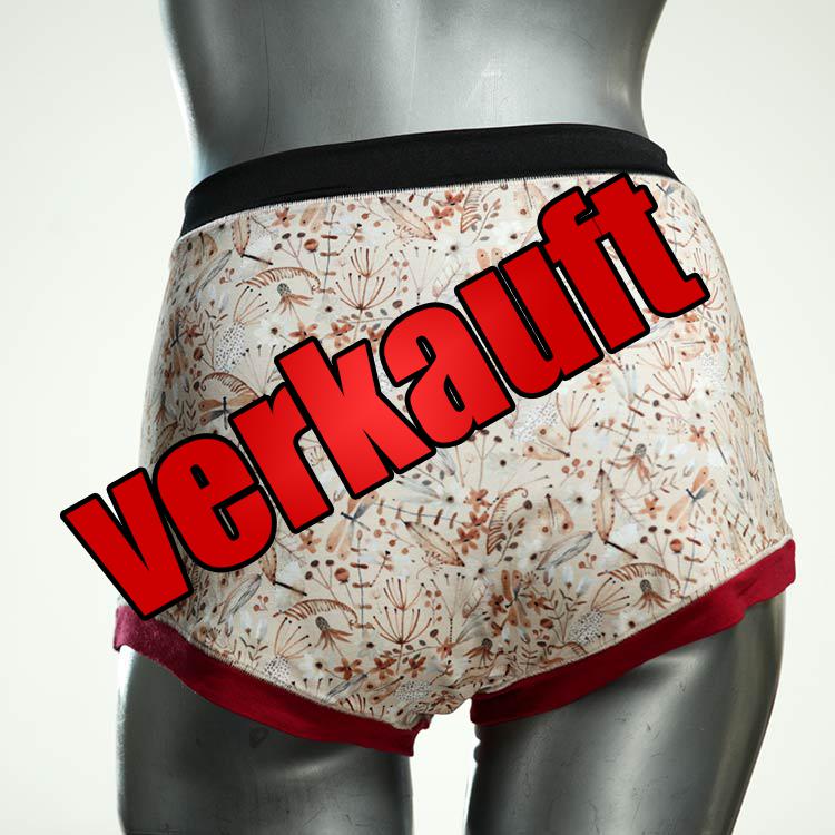 ökologische gemusterte günstige attraktive High waist Hotpant aus Baumwolle, Unterwäsche für Damen