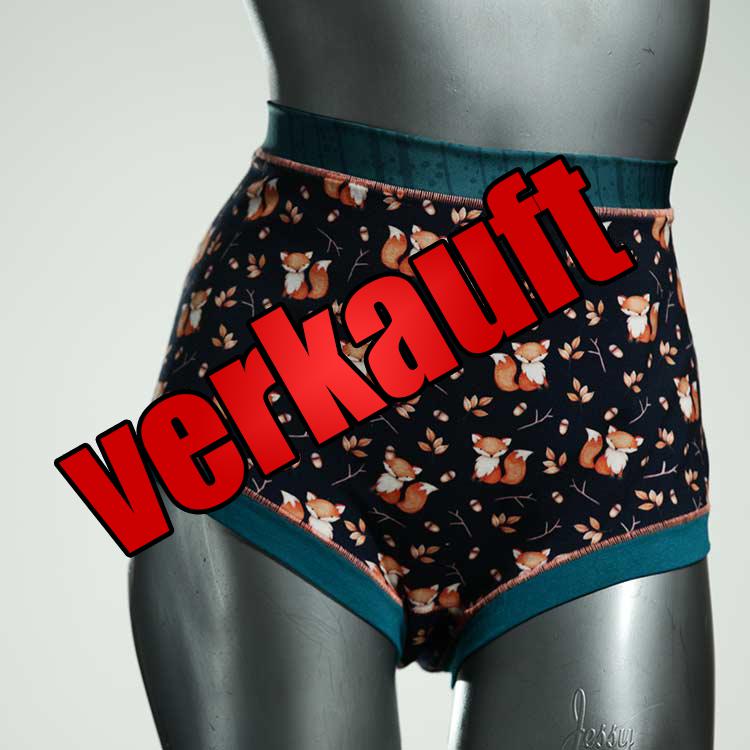 farbige gemusterte nachhaltige attraktive High waist Hotpant aus Baumwolle, Unterwäsche für Damen