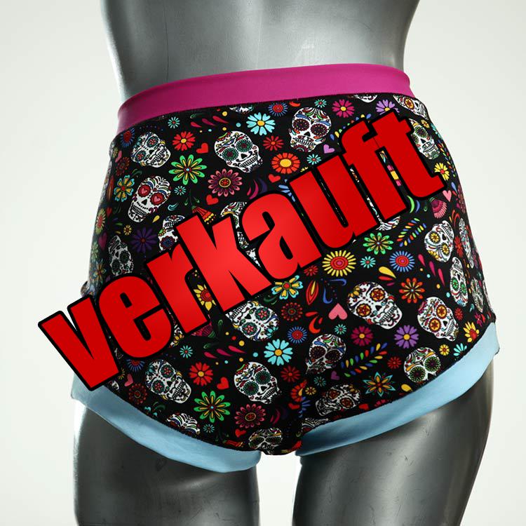 günstige farbige bunte gemusterte Highwaist aus Biobaumwolle, Unterwäsche für Damen