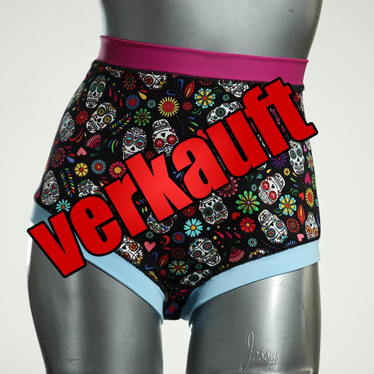 günstige farbige bunte gemusterte Highwaist aus Biobaumwolle, Unterwäsche für Damen