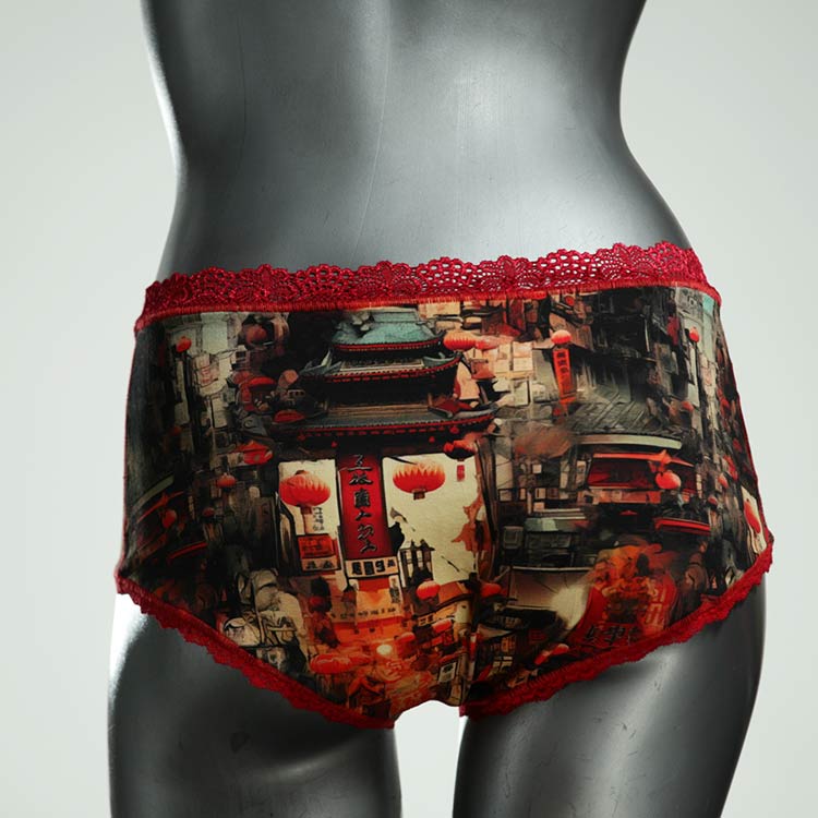 gemusterte handgemachte süße nachhaltige Hotpant aus Baumwolle, Unterwäsche für Damen thumbnail