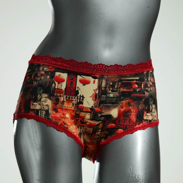 gemusterte handgemachte süße nachhaltige Hotpant aus Baumwolle, Unterwäsche für Damen thumbnail