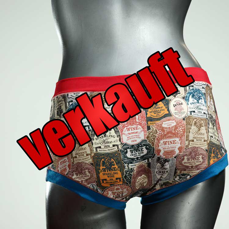 nachhaltige farbige handgemachte bequeme Hotpant aus Baumwolle, Unterwäsche für Damen