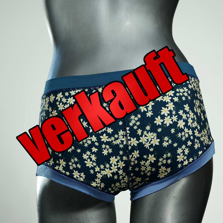 farbige handgemachte gemusterte ökologische Hotpant aus Baumwolle, Unterwäsche für Damen