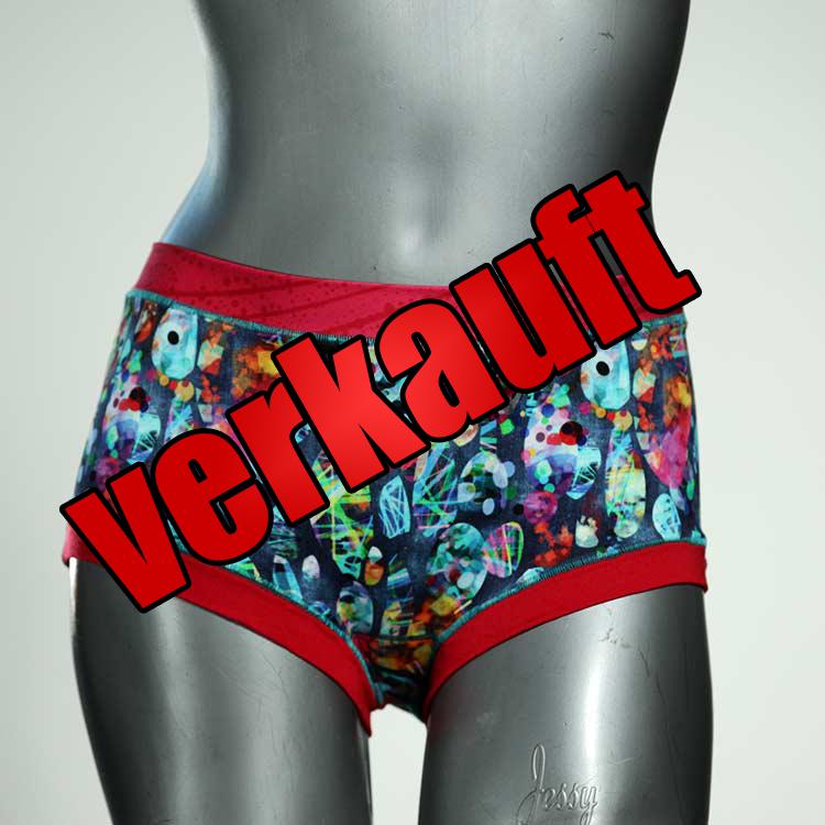 schöne farbige gemusterte ökologische Hotpant aus Baumwolle, Unterwäsche für Damen