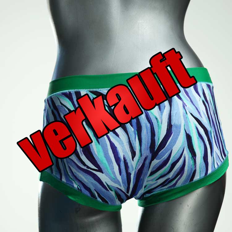 farbige ökologische bunte süße Hotpant aus Baumwolle, Unterwäsche für Damen