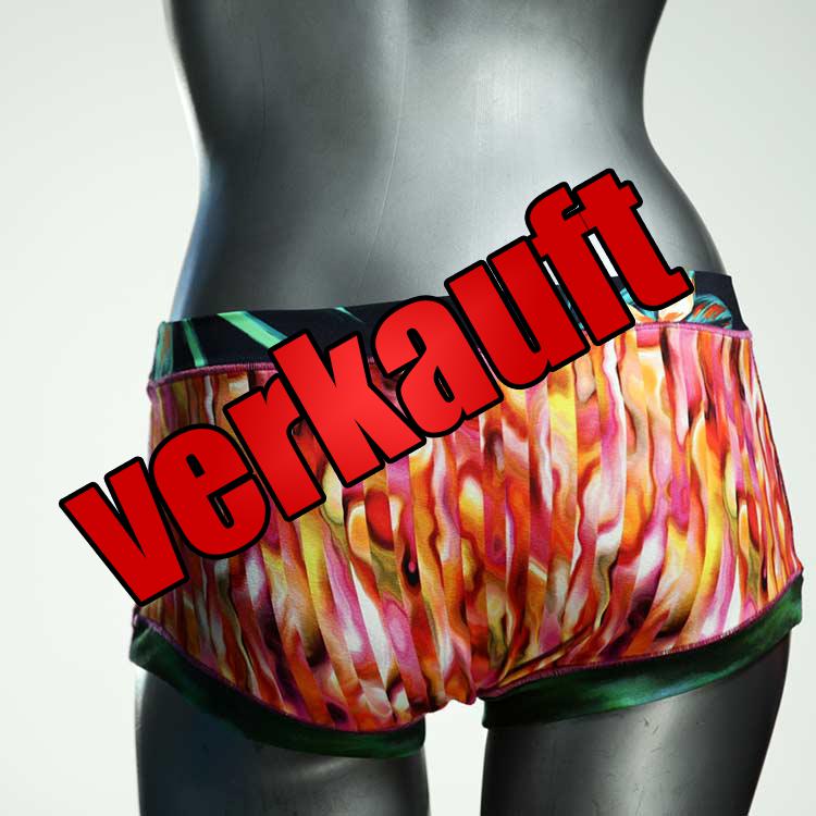 handgemachte farbige ökologische bunte Hotpant aus Baumwolle, Unterwäsche für Damen
