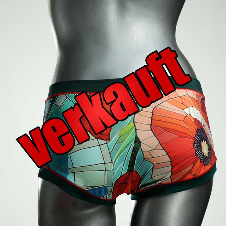 gemusterte nachhaltige attraktive ökologische Hotpant aus Baumwolle, Unterwäsche für Damen