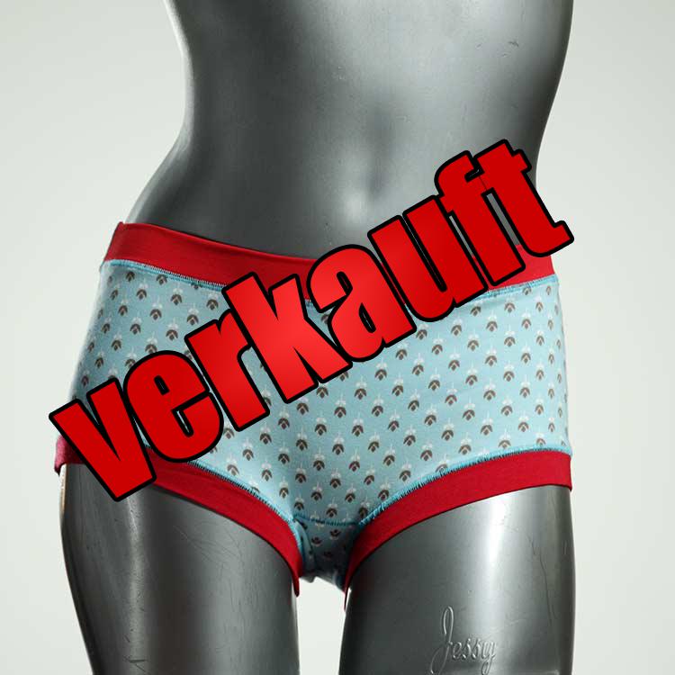 bunte farbige handgemachte ökologische Hotpant aus Baumwolle, Unterwäsche für Damen