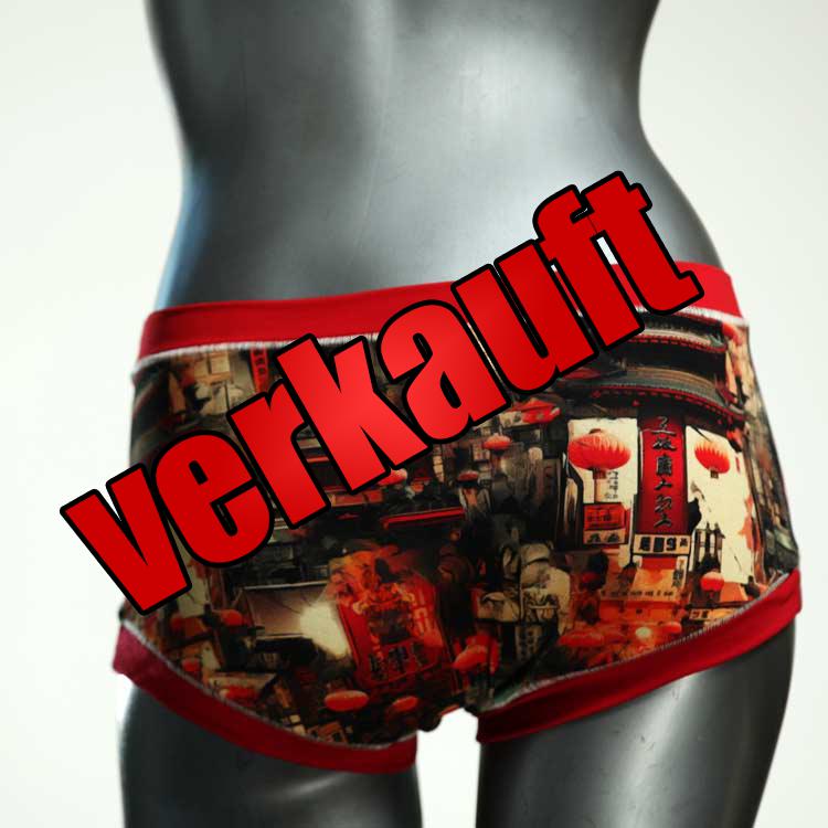 gemusterte farbige attraktive ökologische Hotpant aus Baumwolle, Unterwäsche für Damen