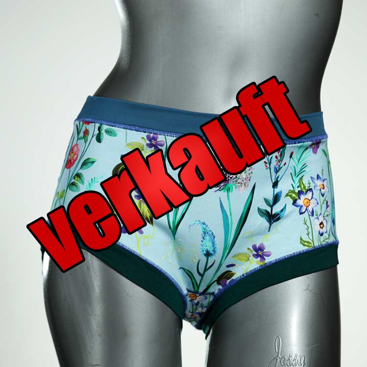 bunte farbige handgemachte ökologische Hotpant aus Baumwolle, Unterwäsche für Damen