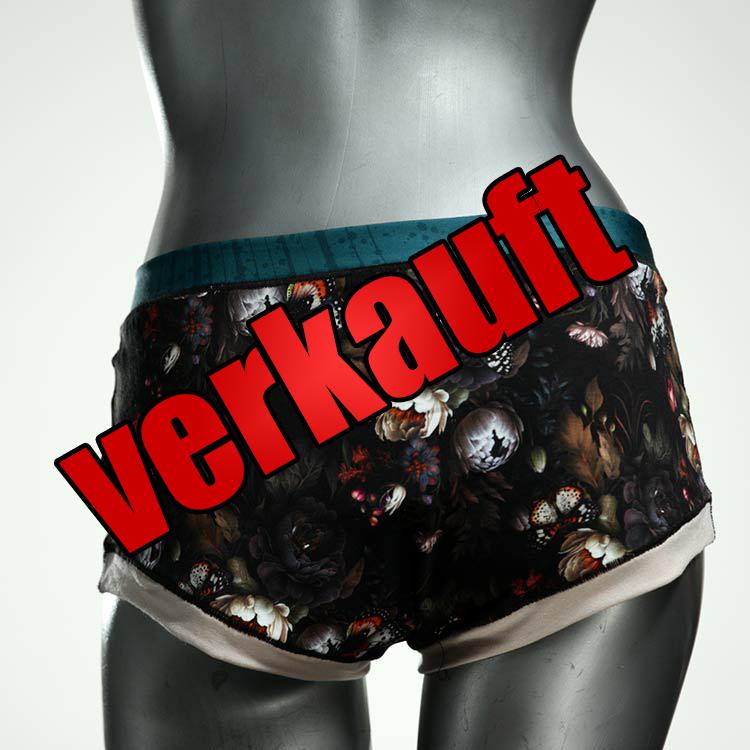 farbige nachhaltige handgemachte bunte Hotpant aus Baumwolle, Unterwäsche für Damen