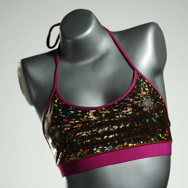 gemusterte günstige attraktive ökologische Sporttops aus Lycra thumbnail