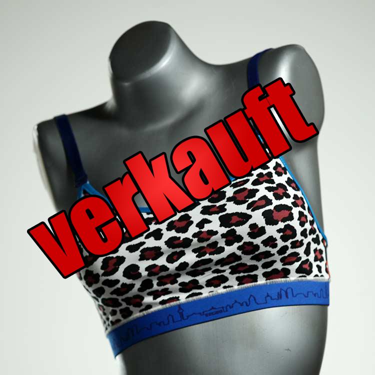 gemusterte handgemachte schöne nachhaltige Sporttops aus Baumwolle